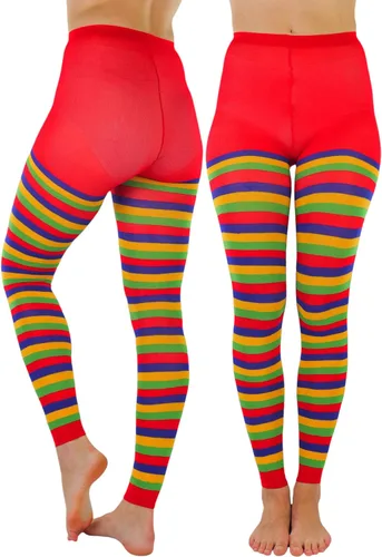 Vista 14 de ToBeInStyle Medias de rayas horizontales de nailon para mujer