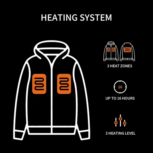 Vista 4 de PROSmart Chaqueta térmica para mujer, abrigo eléctrico recargable, 12 V, impermeable, funciona con pilas, con batería