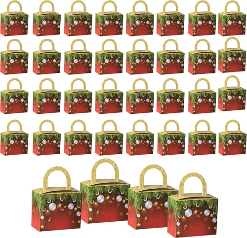 Vista 9 de Hammont Adornos Navideños Transparentes Rellenables – Caja de Regalo de Dulces Navideños Reutilizable en Forma de Alpaca para Decoración del Árbol