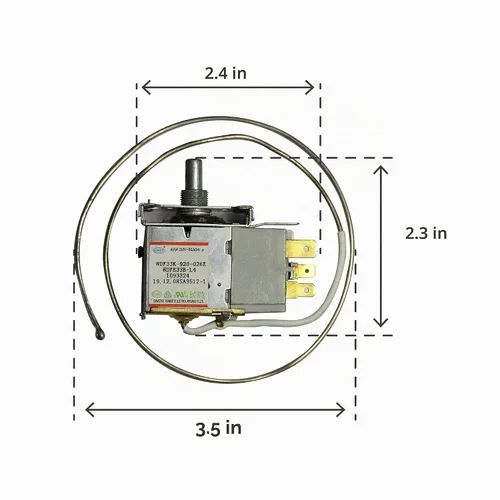 Vista 6 de M-ini Termostato de nevera, Termostato universal para refrigerador, 3 pines WDFE33B-L1 Control de temperatura para Haier Ronshen Kelon W-hirlpool
