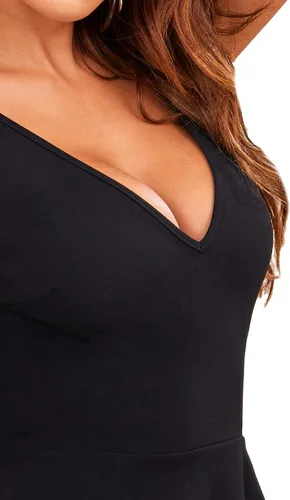 Vista 3 de Verdusa Vestido skater sin mangas con cuello en V profundo y espalda cruzada para mujer