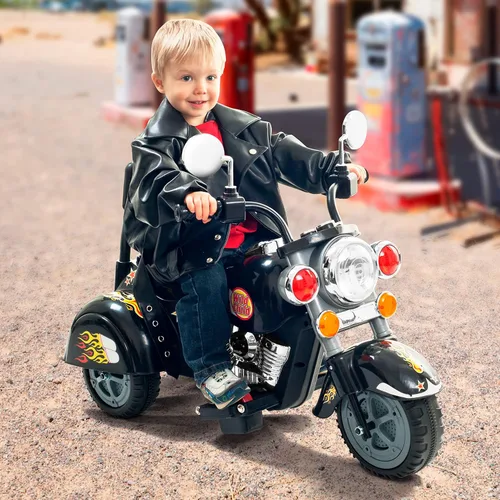 Vista 6 de Motocicleta Chopper de 3 ruedas para niños, triciclo, funciona a pilas, juguete de paseo de Lil 'Rider, juguete de paseo para niños y niñas