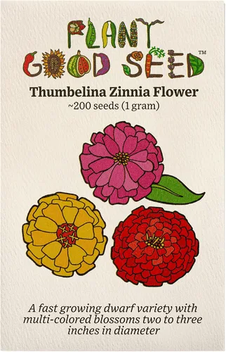 Vista 8 de Plant Good Seed Organic Benary's - Semillas gigantes de zinnia de coral para plantar: flor cortada para clima cálido, flores apiladas doble, paquete