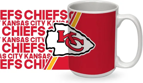 Vista 19 de Rico Industries NFL Football 15 oz White Ceramic Mug