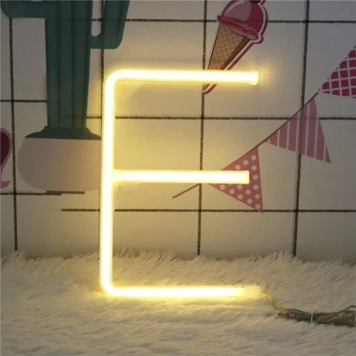 Vista 5 de ENUOLI - Luces LED de neón del alfabeto blanco cálido, la mejor decoración de pared para niños, hogar, bar, club, festival, Navidad, cumpleaños