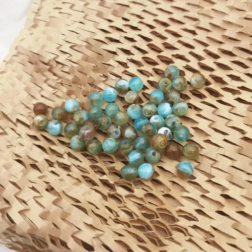 Vista 4 de INSPIRELLE Cuentas acrílicas de 6 mm, 600 piezas, cuentas redondas sueltas con patrones de mármol para hacer joyas, pulseras y collares