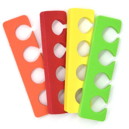Vista 2 de PrettyClaw Separadores de dedos para pedicura, separadores de dedos de los pies, separadores de uñas de espuma suave para esmalte de uñas, 4