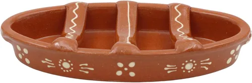 Vista 2 de Tostador tradicional de salchicha de terracota de arcilla portuguesa (N. 1 pequeño)