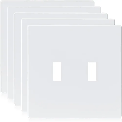 Vista 17 de ELEGRP Placas de pared para interruptor de palanca de 2 posiciones, cubierta frontal termoplástica irrompible de tamaño mediano para interruptores
