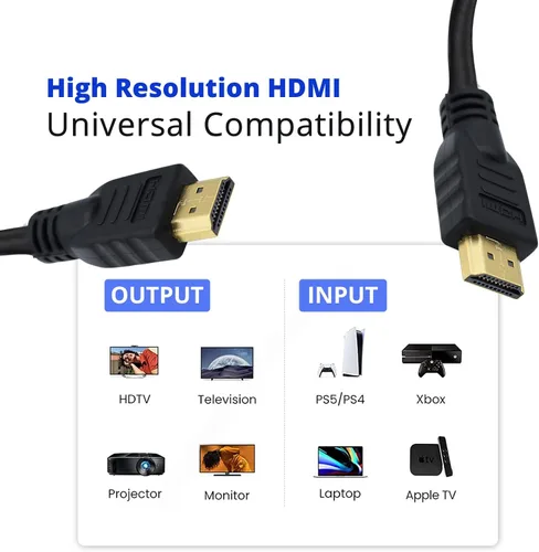 Vista 3 de Master Cables Cable HDMI de 6.6 pies compatible con cable HDMI para Playstation 3 (PS3), producto de calidad de marca PS4