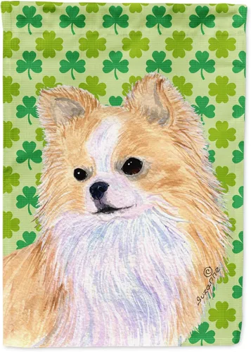 Vista 347 de Caroline's Treasures SS4442GF Affenpinscher Bandera de jardín con retrato de trébol del día de San Patricio para buzón, bandera decorativa