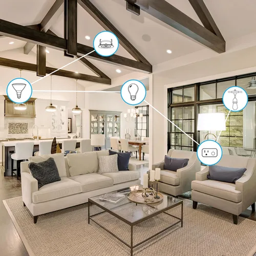 Vista 9 de Feit Electric CFC40/927CA/FIL/AG Bombilla LED inteligente, WiFi, regulable, no requiere concentrador, compatible con Alexa o Google Assistant