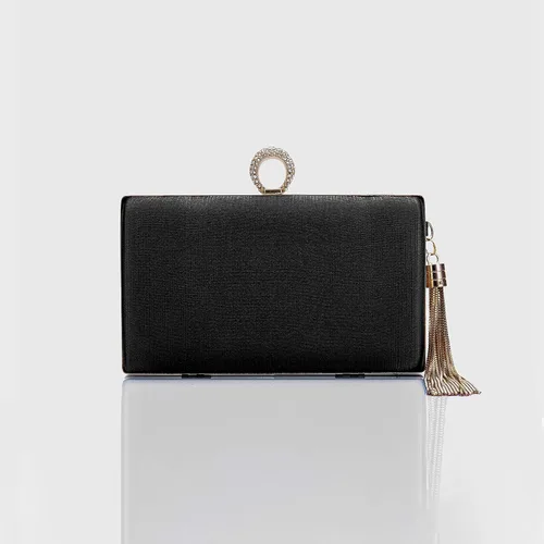 Vista 4 de BABEYOND Monederos de mano para mujer, bolso de noche con borla colgante para novia, fiesta, graduación, boda