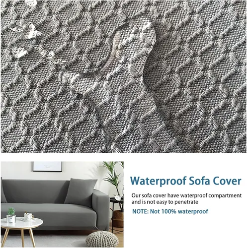 Vista 3 de Fundas para sofá, funda de sofá de alta elasticidad, funda de sofá de jacquard suave, funda antideslizante para sofá, protector de muebles