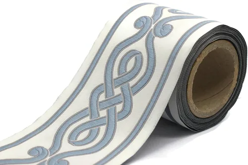 Vista 4 de Muestra 0.27 yardas 2.7 "cinta de jacquard de ajuste de cortinas en espiral para sus cortinas cortinas cortinas bandas cinta de ajuste V1 142 Beige