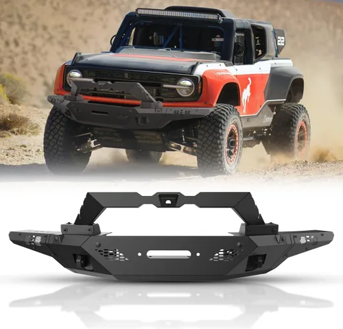 Vista 10 de ROXX Bull Bar - Barra protectora delantera para accesorios Ford Bronco, protector de parachoques delantero, barra atornillable todoterreno 3B.