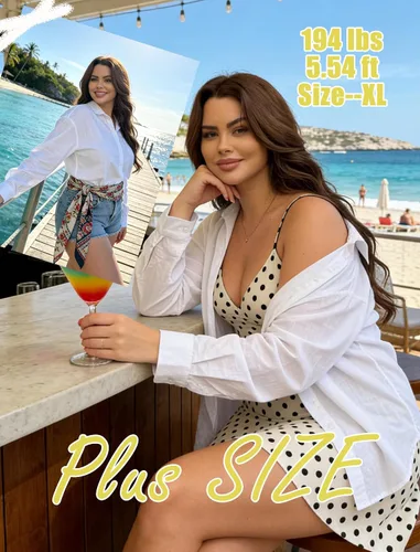 Vista 3 de HOTOUCH Camisas de manga larga con botones para mujer, blusas de lino y algodón, casuales, con cuello holgado, de gasa con bolsillo