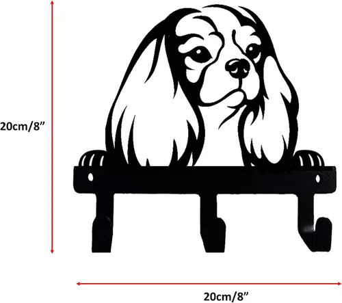 Vista 2 de Cavalier King Charles Spaniel English Springer Spaniel Cocker Spaniels - Correa de pared con forma de gancho para llaves