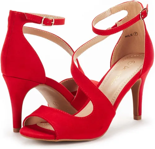 Vista 3 de Dream Pairs Nile Sandalias modernas de tacón tipo stiletto, con puntera abierta, para mujer