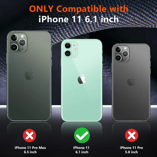 Vista 7 de SPIDERCASE Funda a prueba de golpes para iPhone 11, [protección contra caídas de grado militar de 10 pies], con 2 piezas