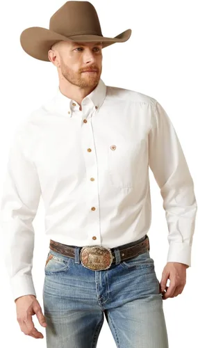 Vista 12 de Ariat Camisa de sarga sólida de corte clásico para hombre Negro