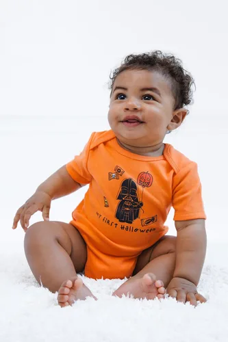 Vista 2 de STAR WARS Darth Vader Yoda - Body para bebé recién nacido a bebé Lapped Shoulders, 3-Snap Bottom Closure, Soft Cotton Blend, Easy Diaper Changes
