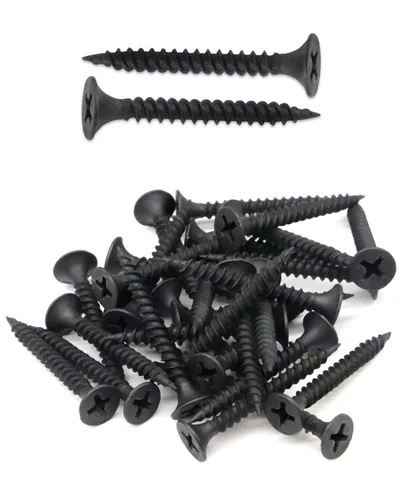 Vista 14 de 50 tornillos Phillips de cabeza plana #7 x 1-3/4 pulgadas para paneles de yeso, rosca fina, tornillo de madera de punta afilada, acero al carbono