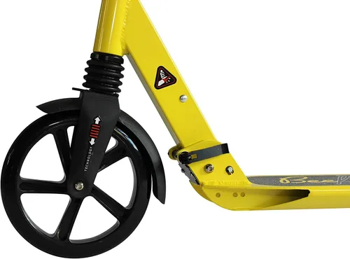 Vista 10 de Bee Free Patinete para niños, adolescentes y adultos, manubrio ajustable, construcción plegable, freno de pie trasero, suspensión antigolpes