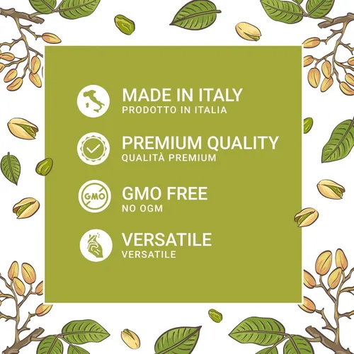Vista 2 de EATALIAN by AMZ BETTER Crema de Pistacho, 7oz/200 gr, pasta de pistacho untable, sabor dulce y único, ideal para pan, para pasteles, postres
