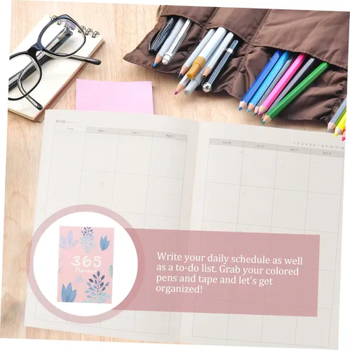 Vista 3 de STOBOK Agenda 2021, agenda semanal y mensual, cuaderno de papelería 2021, organizador de Navidad, Año Nuevo, calendario A4, planificador de bolsillo
