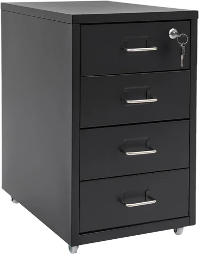 Vista 8 de TFCFL 4 Drawer Metal File Cabinet, 11.02lb/Drawer,Lockable Top(Black)