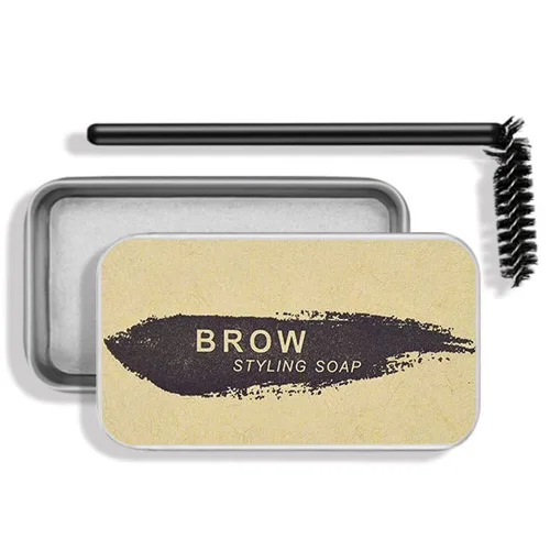 Vista 5 de Paquete de 2 kits de jabón para cejas, gel de cejas 4D, gel de ajuste de cejas de larga duración, impermeable, bálsamo de maquillaje para cejas