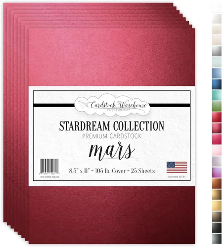 Vista 12 de Cardstock Warehouse Stardream - Papel de cartulina morado amatista - 25 hojas, 8.5 x 11 pulgadas - 105 libras / 284 GSM cartulina púrpura metálica