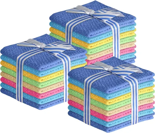 Vista 8 de PAÑOS 100 % algodón, juego 10 unidades, los colores pueden variar