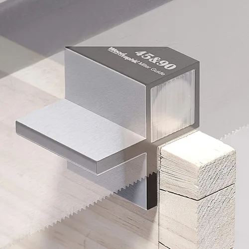 Vista 6 de Guía de sierra de cola de milano - Ángulo 1:6 para madera blanda - Herramienta magnética de carpintería de aluminio CNC para precisión de corte