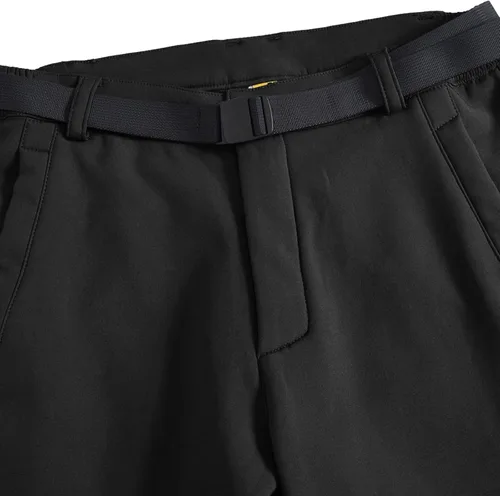Vista 4 de JHMORP Pantalones de nieve para hombre, repelente al agua, para esquí, snowboard, forro polar, pantalones de concha suave, pantalones con cinturón