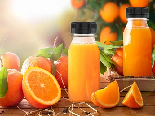 Vista 4 de Hulless 3 piezas botellas de plástico de 8 onzas para jugo, recipientes de bebida, botellas para jugos con tapas negras, adecuadas para jugos
