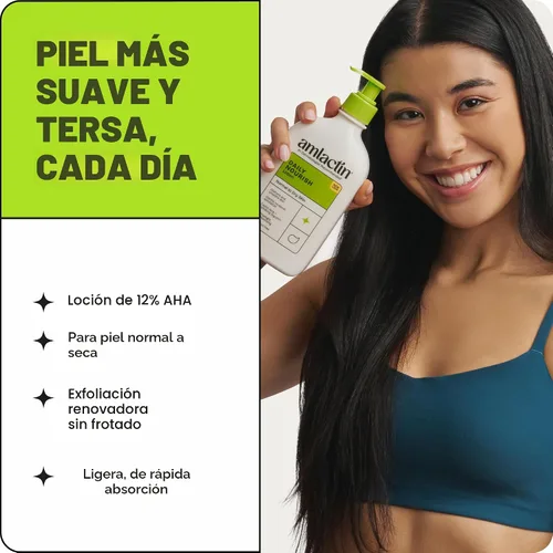 Vista 3 de AmLactin Loción Corporal Hidratante Diaria Hidrata y Alivia la Rugosidad al Instante Potente Terapia de Alfa-Hidroxi Exfolia Suavemente