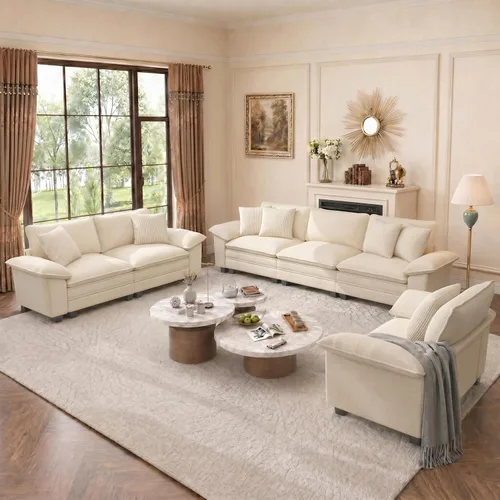 Vista 29 de PHI VILLA Conjuntos de sofás modulares Cloud, juego de sofá seccional de 2 piezas con sofá cama, sofá cómodo de 3 plazas para sala de estar y Ceniza