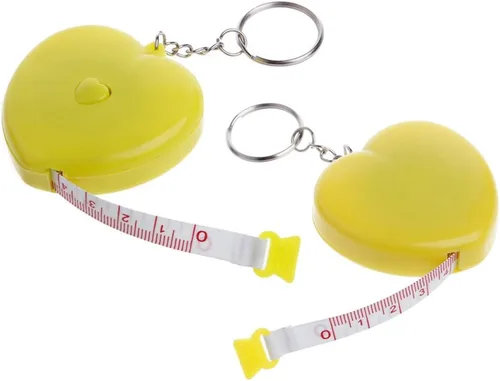 Vista 9 de Llavero Regla retráctil portátil en forma de corazón Cinta métrica 4.9 ft