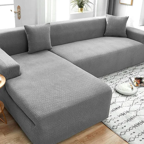 Vista 7 de ZPEE Fundas de sofá de forro polar en forma de L, funda elástica suave para perros, mascotas, sala de estar, protector de muebles, funda Azul