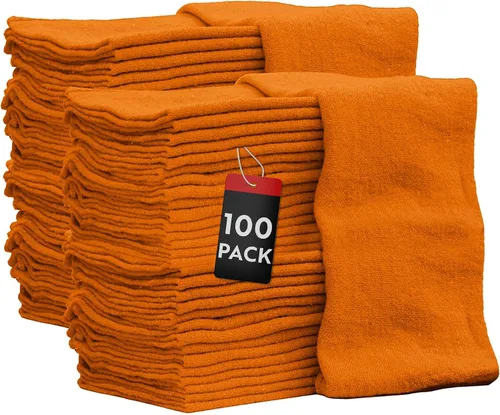 Vista 7 de Nabob Wipers - Juego de 100 toallas para taller de mecánica automotriz, trapos a granel 100 % algodón, trapos de tienda de grado comercial