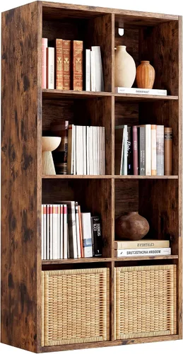 Vista 9 de IRONCK Organizador de almacenamiento de 8 cubos, estantería vertical Negro