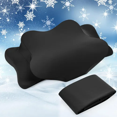 Vista 10 de Hahafelt Funda de almohada refrescante para el cuello cervical (solo funda de almohada) Funda de almohada ergonómica con cremallera, funda