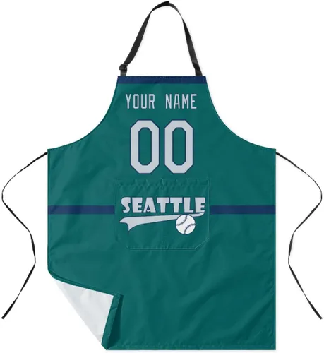 Vista 23 de ANTKING Custom Apron with Pocket Custom Any Name and Any Number Gifts for Dad Men Fans