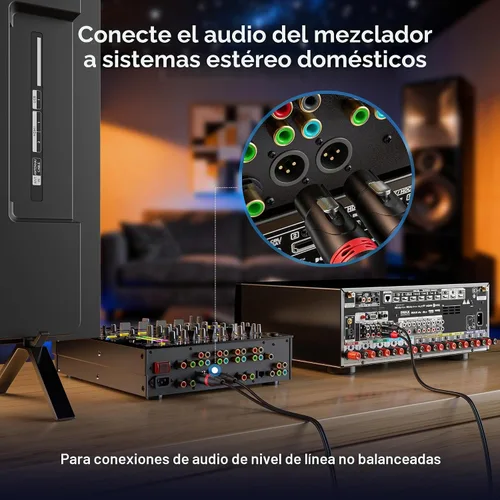 Vista 3 de Cable Matters Cable doble XLR a RCA, doble hembra XLR a RCA, 6 pies