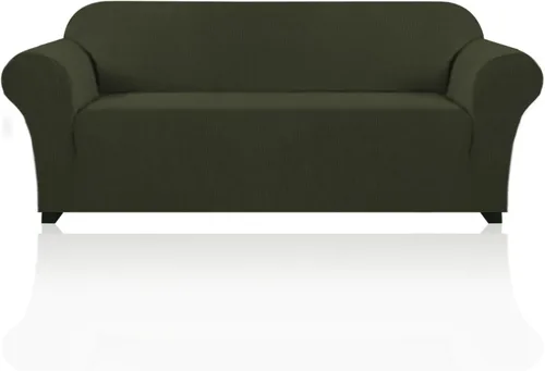 Vista 86 de PrinceDeco Funda elástica para sofá de 3 cojines, funda de sofá de tela jacquard de elastano de 1 pieza, funda universal antideslizante, protector