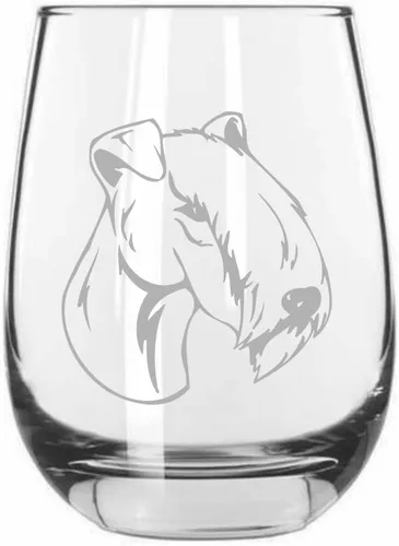 Vista 439 de Shar Pei (chino) - Vaso de vino sin tallo grabado para perro, 15.25 onzas