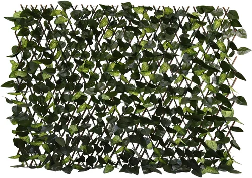 Vista 28 de Pantalla de Privacidad de Cerca Expandible para Balcón, Patio Exterior, Panel Decorativo de Cercado de Hiedra Artificial, Setos Artificiales