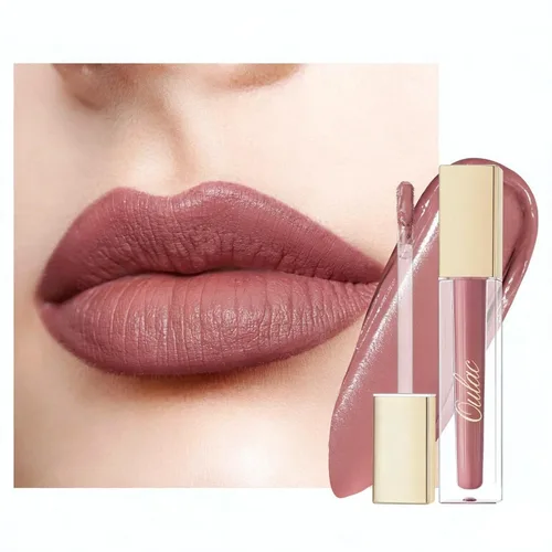 Vista 34 de Oulac Lápiz labial mate rosa para mujeres, lápiz labial líquido duradero de color rosa intenso, color de labios de alto impacto con cobertura total